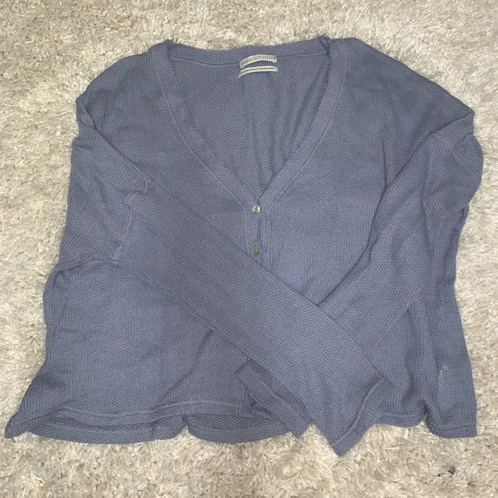 Urban Outfitters Blue Slouchy Button Up Sweater